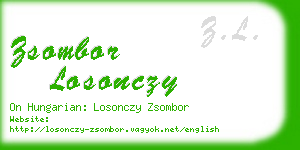 zsombor losonczy business card